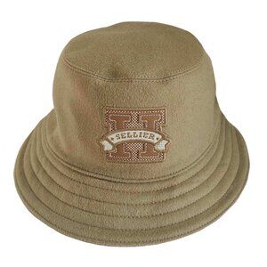 HERMES BEIGE HARPER H SELLIER CASHMERE BUCKET HAT (56)